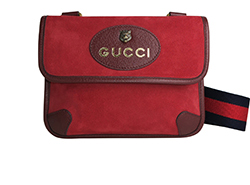 GG Supreme Small Messenger, Suede, Red, 501550 525040, DB, 4